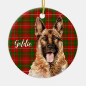 Deutscher Schäferhund Personalisiert Keramik Ornament (Vorne)