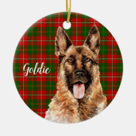 Deutscher Schäferhund Personalisiert Keramik Ornament