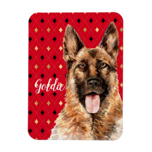 Deutscher Schäferhund Personalisiert Magnet