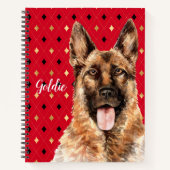 Deutscher Schäferhund Personalisiert Notizblock (Vorderseite)