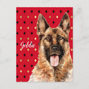 Deutscher Schäferhund Personalisiert Postkarte