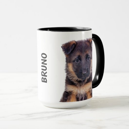 Deutscher Schäferhund personalisierte Mug Tasse (VorderseiteRechts)