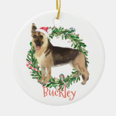 Deutscher Schäferhund Personalisierter Name Keramik Ornament (Vorne)