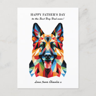 Deutscher Schäferhund Personalisierter Vatertag Feiertagspostkarte