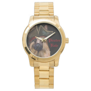 DEUTSCHER SCHÄFERHUND PIRAT ARMBANDUHR