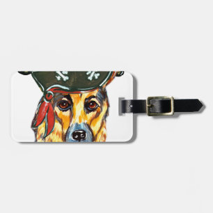 Deutscher Schäferhund-Pirat Gepäckanhänger