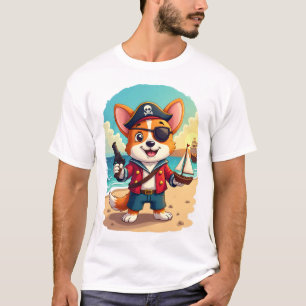 Deutscher Schäferhund-Pirat T-Shirt