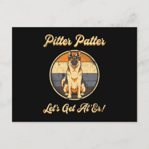 Deutscher Schäferhund Pitter Patter Hundeliebhaber Postkarte