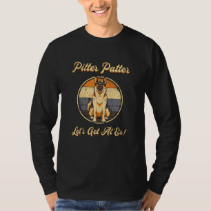 Deutscher Schäferhund Pitter Patter Hundeliebhaber T-Shirt
