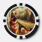 Deutscher Schäferhund Pokerchips (Vorderseite)