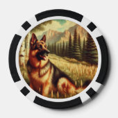 Deutscher Schäferhund Pokerchips (Rückseite)