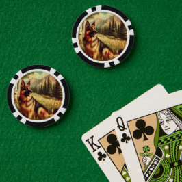 Deutscher Schäferhund Pokerchips