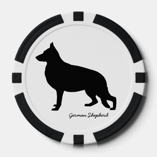 Deutscher Schäferhund Pokerchips (Vorderseite)