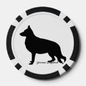 Deutscher Schäferhund Pokerchips (Rückseite)