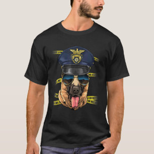 Deutscher Schäferhund Polizeibeamter Kriminalitäts T-Shirt