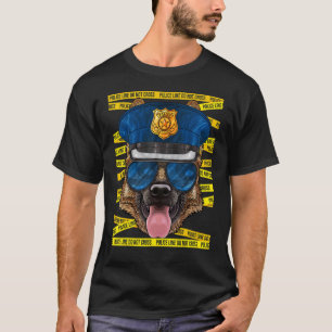 Deutscher Schäferhund Polizeibeamter Polizist Poli T-Shirt