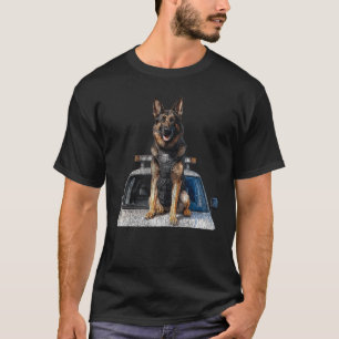 Deutscher Schäferhund Polizeihund im Vintage-Stil T-Shirt