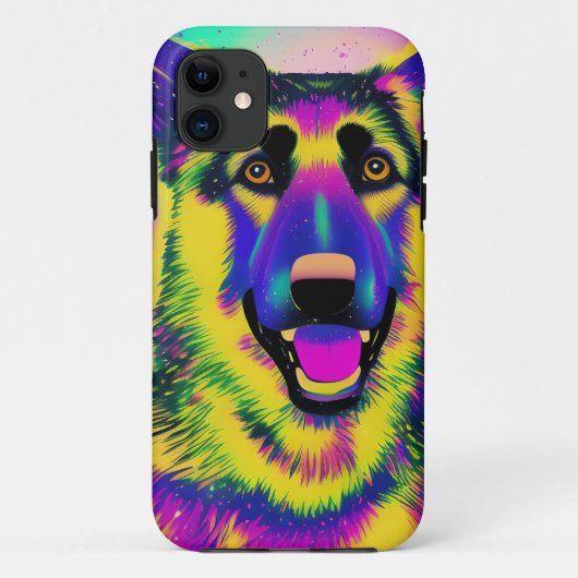 Deutscher Schäferhund Pop Kunst Case-Mate iPhone Hülle (Rückseite)