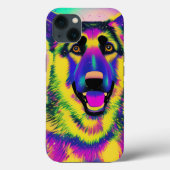 Deutscher Schäferhund Pop Kunst Case-Mate iPhone Hülle (Rückseite)