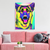 Deutscher Schäferhund Pop Kunst Leinwanddruck (Insitu (Wohnzimmer))