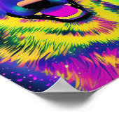 Deutscher Schäferhund Pop Kunst Poster (Ecke)