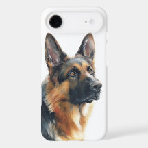 Deutscher Schäferhund-Porträt Aquarell