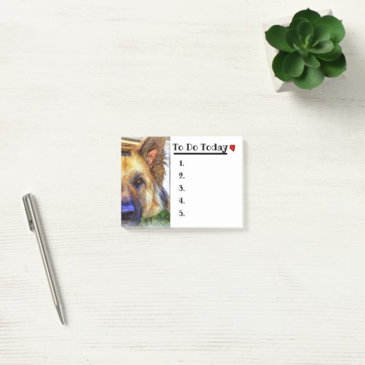 Deutscher Schäferhund Post-it Klebezettel (Büro)