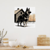 Deutscher Schäferhund Poster (Küche)