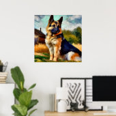 Deutscher Schäferhund Poster (Heimbüro)