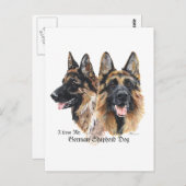 Deutscher Schäferhund Postkarte (Vorne/Hinten)