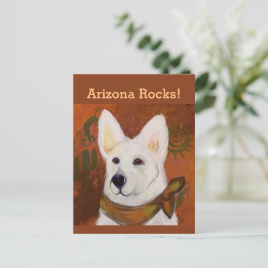 Deutscher Schäferhund Postkarte (Stehend Vorderseite)