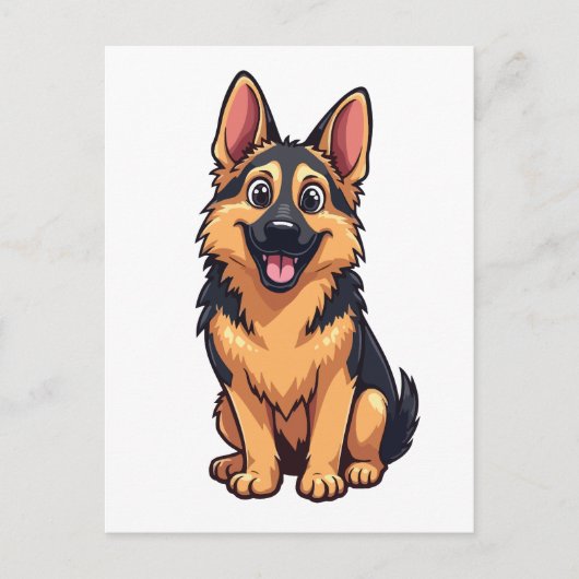 Deutscher Schäferhund Postkarte (Vorderseite)