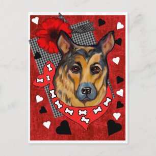 DEUTSCHER SCHÄFERHUND POSTKARTE
