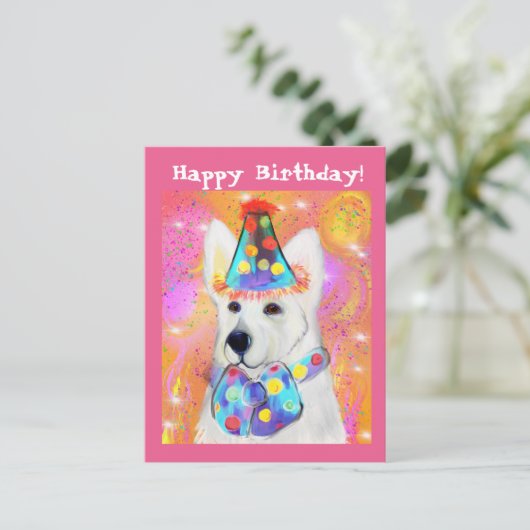 Deutscher Schäferhund Postkarte (Stehend Vorderseite)