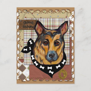 DEUTSCHER SCHÄFERHUND POSTKARTE