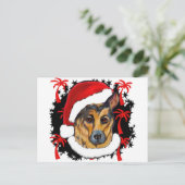 Deutscher Schäferhund Postkarte (Stehend Vorderseite)