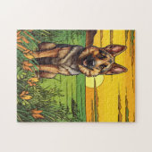 Deutscher Schäferhund Puzzle (Horizontal)