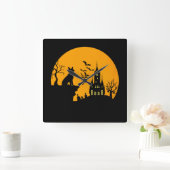 Deutscher Schäferhund Quadratische Wanduhr (Zuhause)