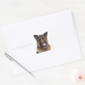 Deutscher Schäferhund Quadratischer Aufkleber (Umschlag)