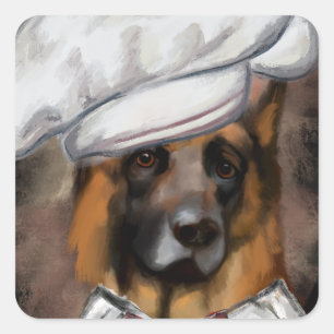 Deutscher Schäferhund  Quadratischer Aufkleber