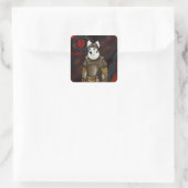 Deutscher Schäferhund Quadratischer Aufkleber (Tasche)