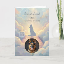 Deutscher Schäferhund Rainbow Bridge Beileidskarte