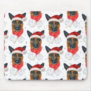 Deutscher Schäferhund Rasse Hund Muster Sterne Wei Mousepad