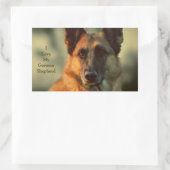 Deutscher Schäferhund Rechteckiger Aufkleber (Tasche)