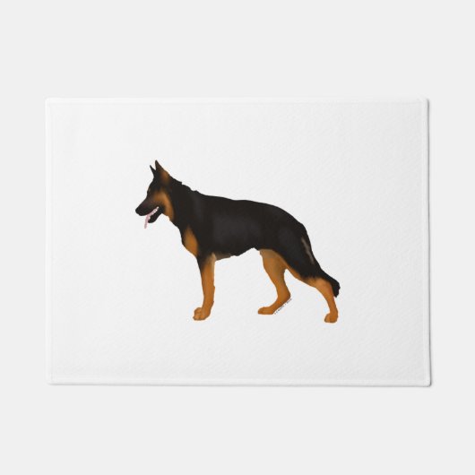 Deutscher Schäferhund Red Black Blanket Fußmatte (Vorderseite)
