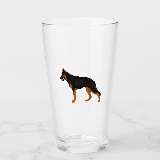 Deutscher Schäferhund Red Black Blanket Glas (Vorderseite)