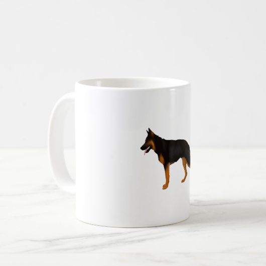 Deutscher Schäferhund Red Black Blanket Kaffeetasse (Vorderseite Links)