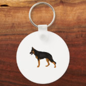 Deutscher Schäferhund Red Black Blanket Schlüsselanhänger (Vorderseite)