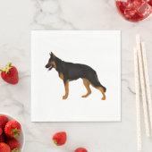 Deutscher Schäferhund Red Black Blanket Serviette (Beispiel)