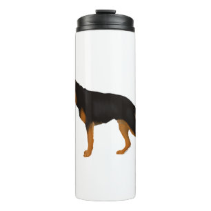 Deutscher Schäferhund Red Black Blanket Thermosbecher